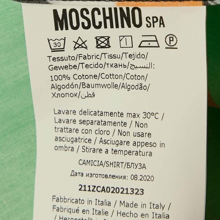 Pre Owned Moschino X Place Multicolor Printed Cotton Shirt M