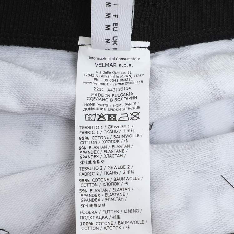 Pre Owned Moschino Underwear Multicolor Logo Printed Jersey Shorts M