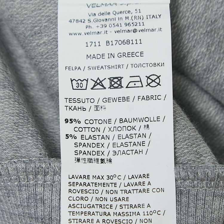 Pre Owned Moschino Underwear Grey Cotton Logo Tape Detail Crew Neck Sweatshirt M