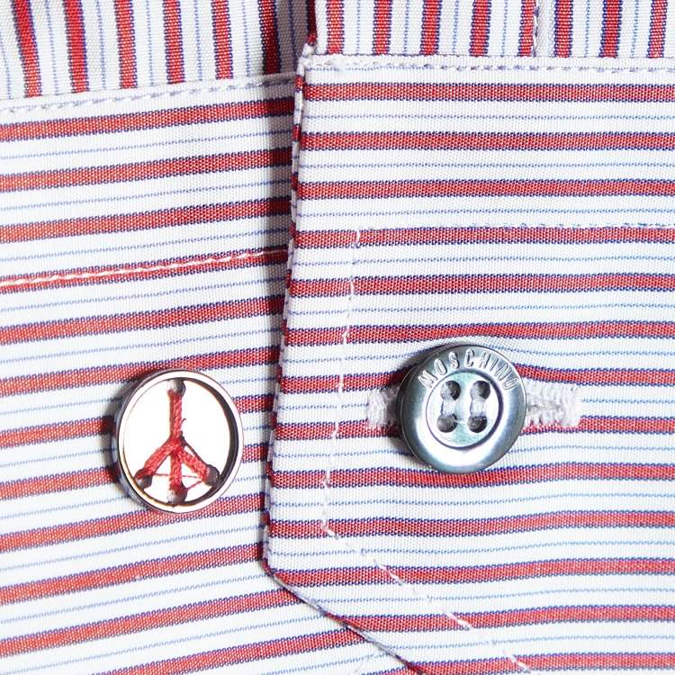 Pre Owned Moschino Multicolor Printed Cotton Shirt M