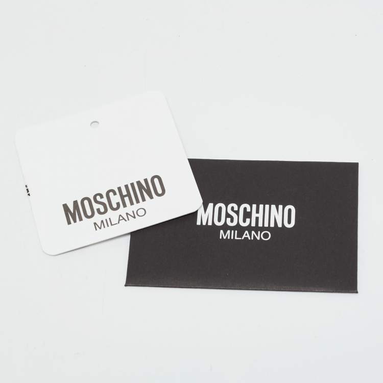 Pre Owned Moschino Tie Me Small Brown Leather Top Handle Bag