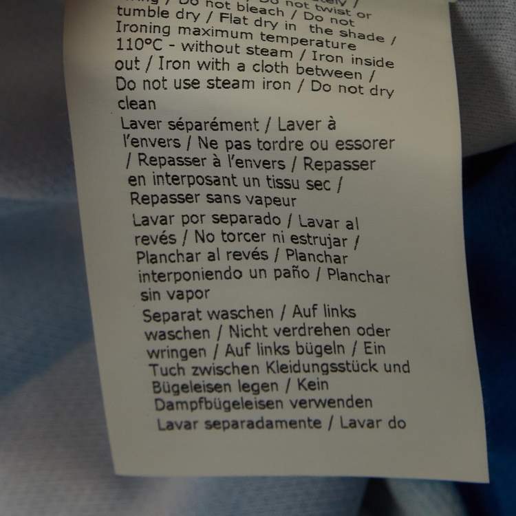 Pre Owned Moschino X Palace Blue Multicolor Jersey Technical Polo T-Shirt M