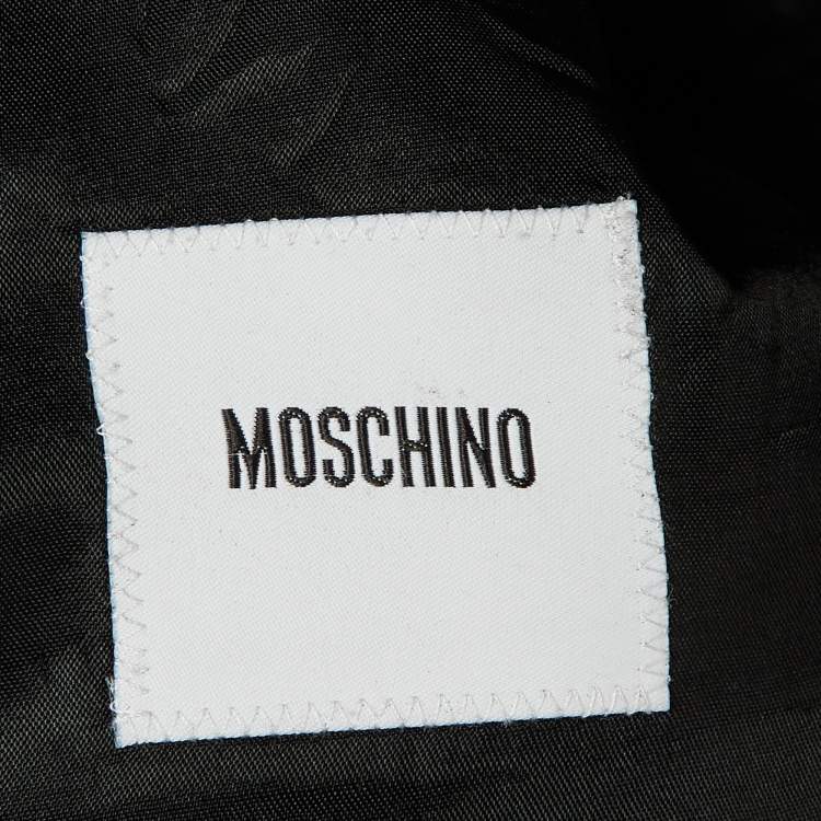Pre Owned  Moschino Black Wool Blend Single Breasted Blazer S