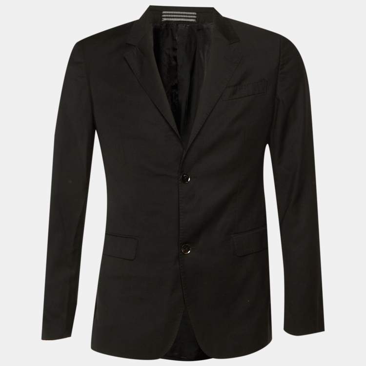 Pre Owned  Moschino Black Wool Blend Single Breasted Blazer S