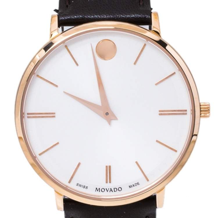 rose gold movado mens watch