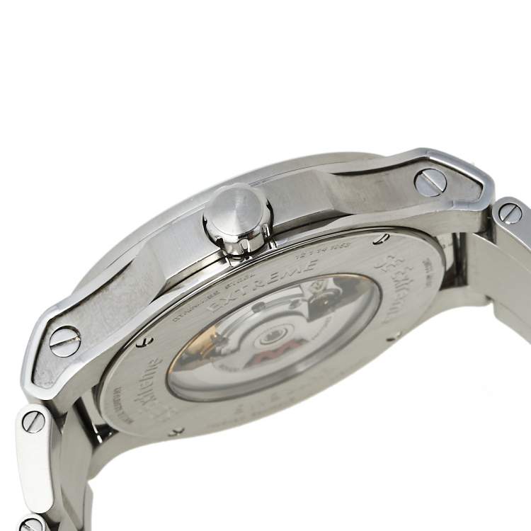 Pre Owned Movado Black Stainless Steel SE Extreme 12.1.14.1053 Automatic Men's Wristwatch 44 mm