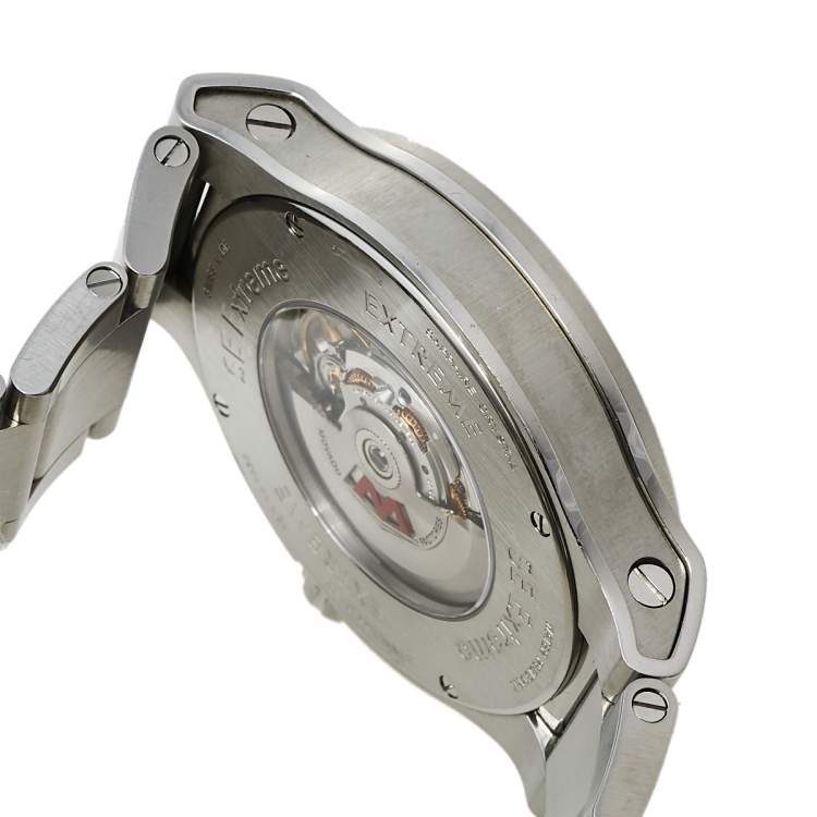 Pre Owned Movado Black Stainless Steel SE Extreme 12.1.14.1053 Automatic Men's Wristwatch 44 mm