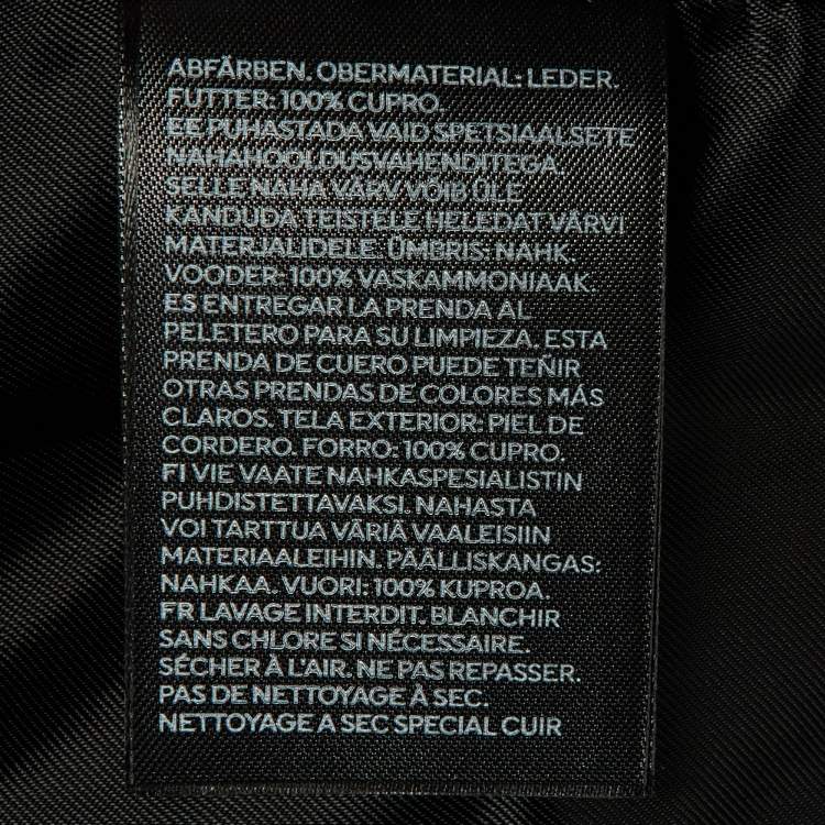 Pre Owned MUGLER X HM Black Faux Leather Jacket XXL 