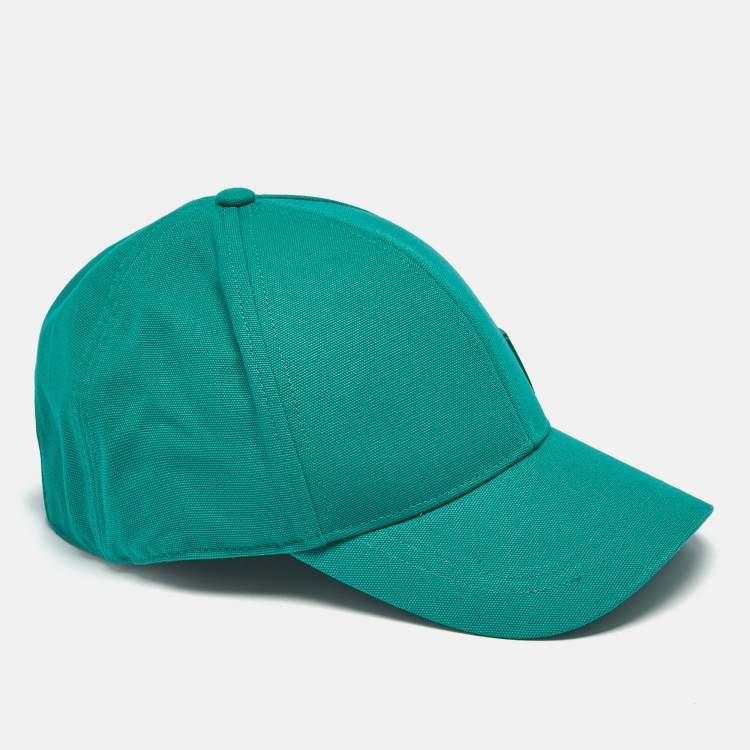 Pre Owned Mulberry Lawn Green Cotton Canvas Baseball Cap M/L