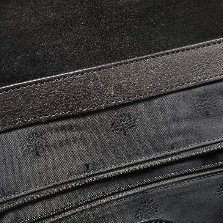 Pre Owned Mulberry Black Leather Ted Convertible Messenger Bag