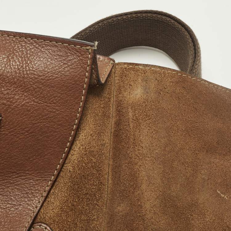 Pre Owned Mulberry Antony Large Brown Leather Messenger Bag