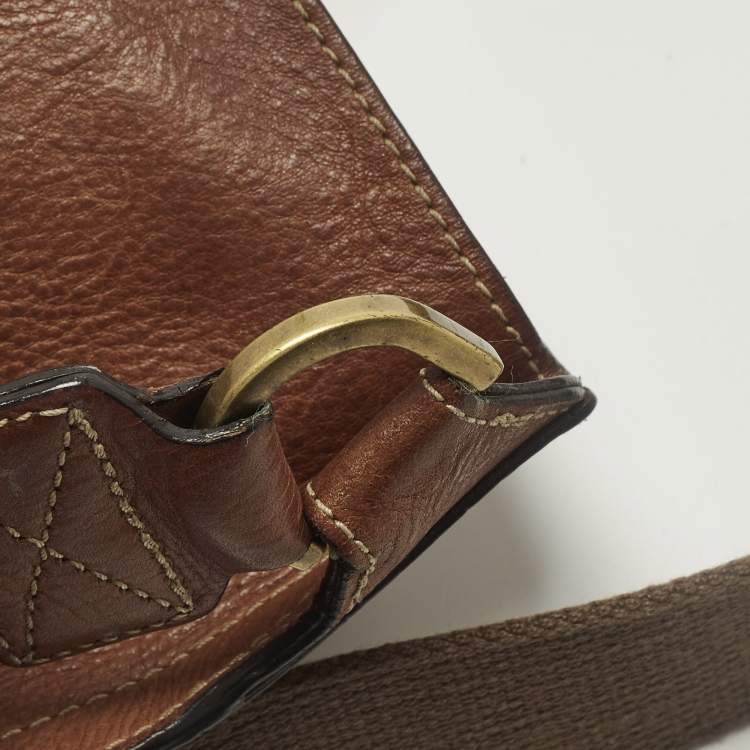Pre Owned Mulberry Antony Large Brown Leather Messenger Bag