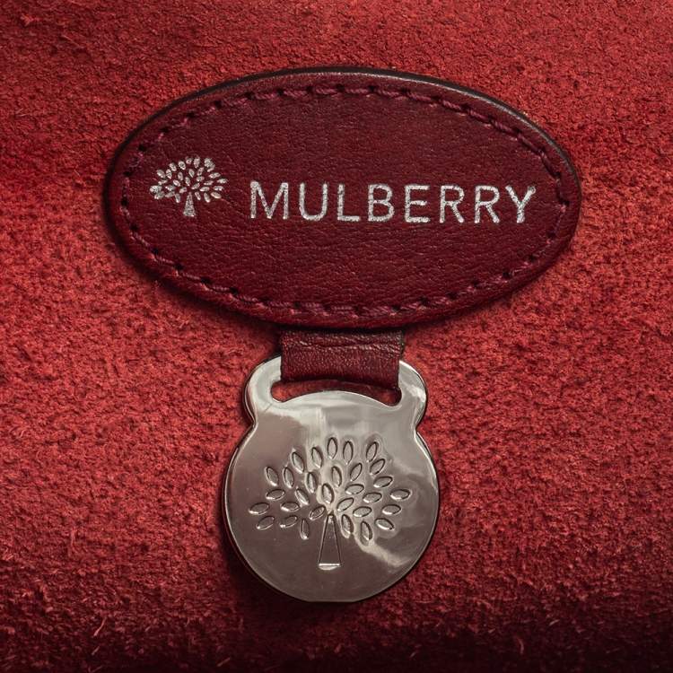 Pre Owned Mulberry Burgundy Leather Antony Messenger Bag