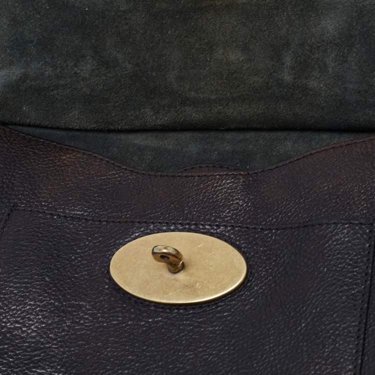 Pre Owned Mulberry Black Leather Antony Messenger Bag
