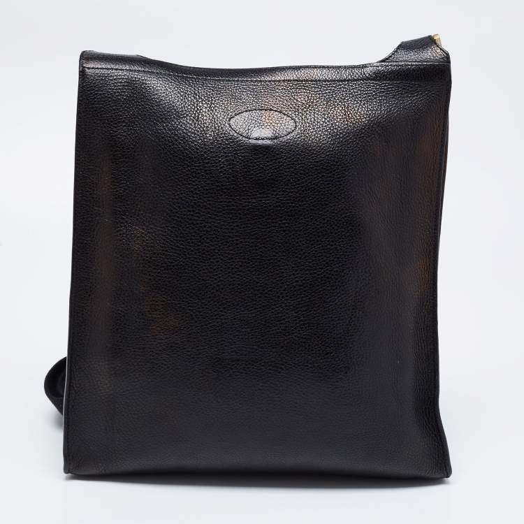 Pre Owned Mulberry Black Leather Antony Messenger Bag