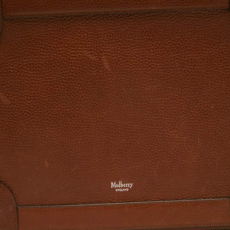 Pre Owned Mulberry Brown Leather Belgrave Document Portfolio 
