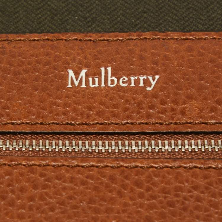Pre Owned Mulberry Brown Leather Belgrave Document Portfolio 