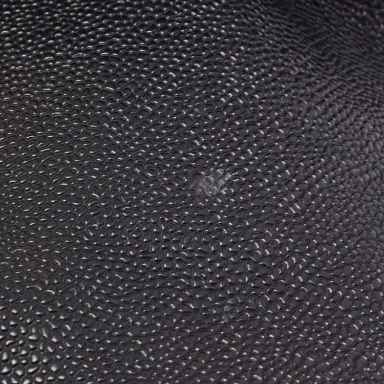 Pre Owned Mulberry Black/Brown Grain Leather Oversized Top Zip Weekender Bag