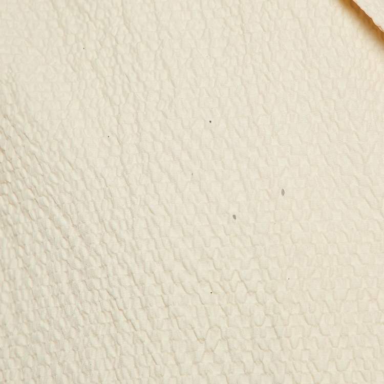 Pre Owned Nanushka Cream Seersucker Venci Camp Shirt S