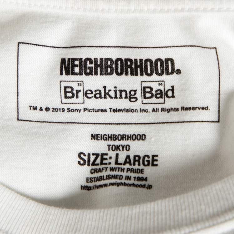مملوكة مسبقًا  NEIGHBORHOOD X Breaking Bad White Cotton Mr. White Printed T-Shirt L