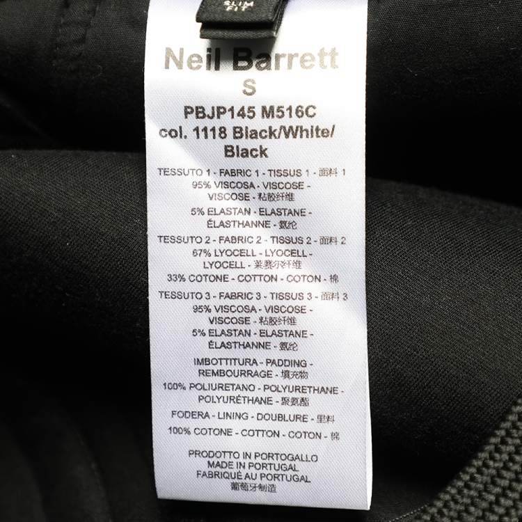 Pre Owned Neil Barrett Black Knit Modernist Taping Track Pants S