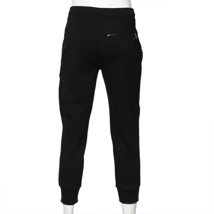 Pre Owned Neil Barrett Black Knit Modernist Taping Track Pants S