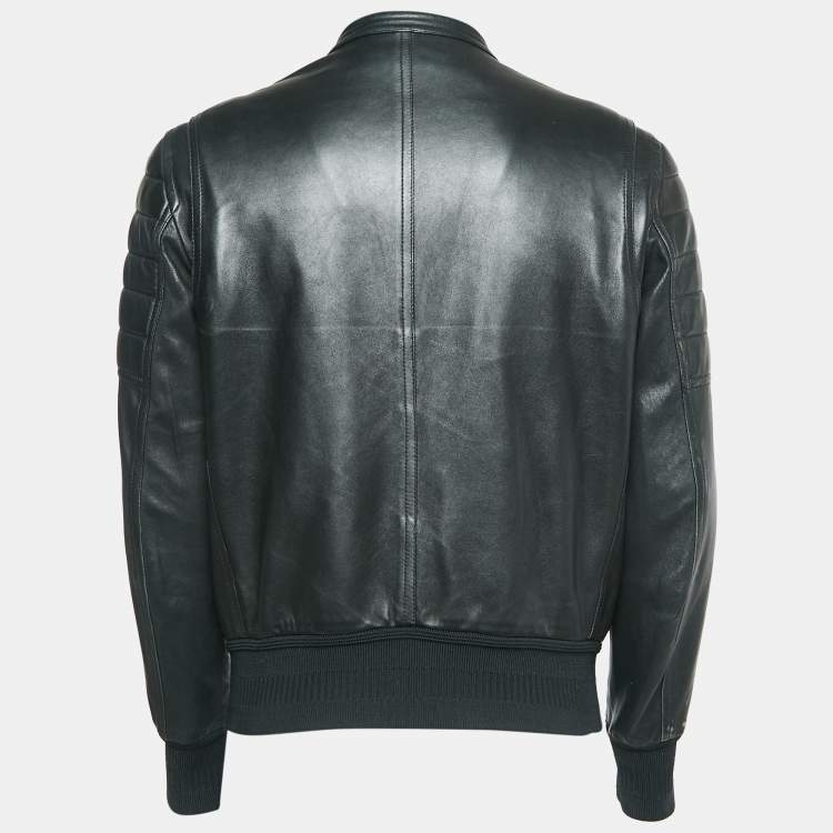 Neil Barrett Black Leather Zip-Up Skinny Fit Jacket M Neil Barrett | TLC