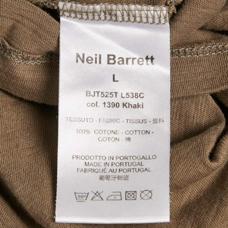 مملوكة مسبقًا Neil Barrett Brown Cotton Loose Fit T-Shirt L