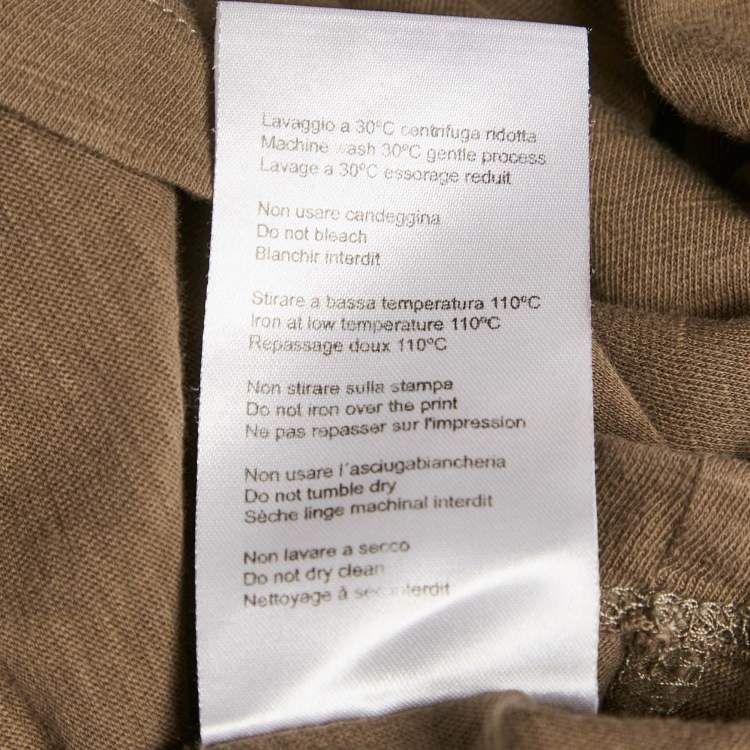 مملوكة مسبقًا Neil Barrett Brown Cotton Loose Fit T-Shirt L