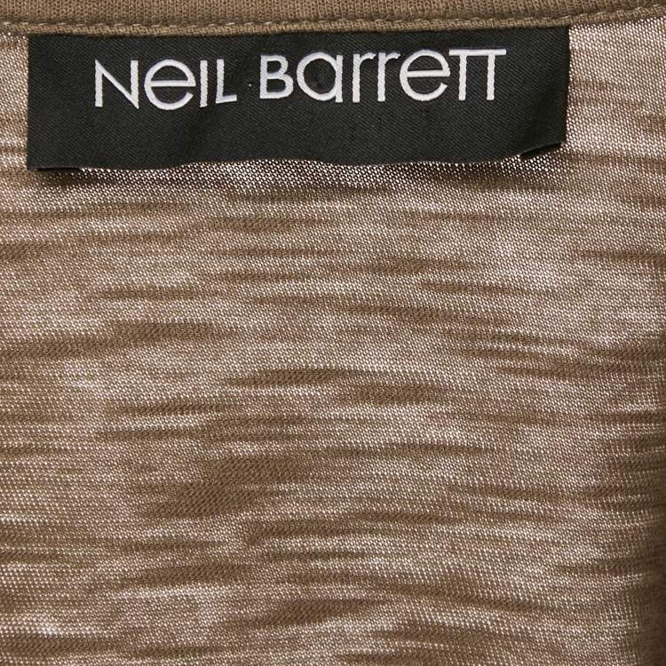 مملوكة مسبقًا Neil Barrett Brown Cotton Loose Fit T-Shirt L