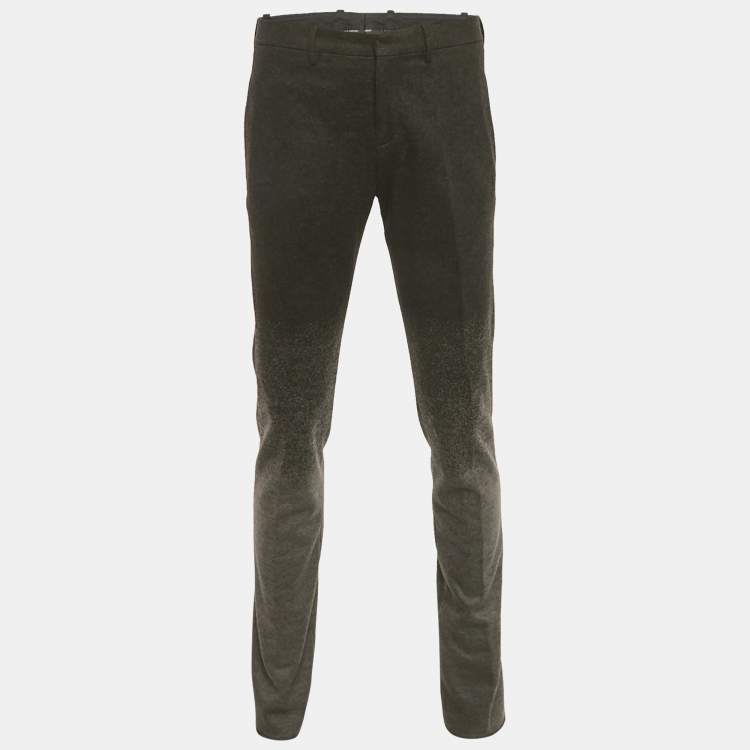 Pre Owned Neil Barrett Black Ombre Wool Skinny Fit Trousers L