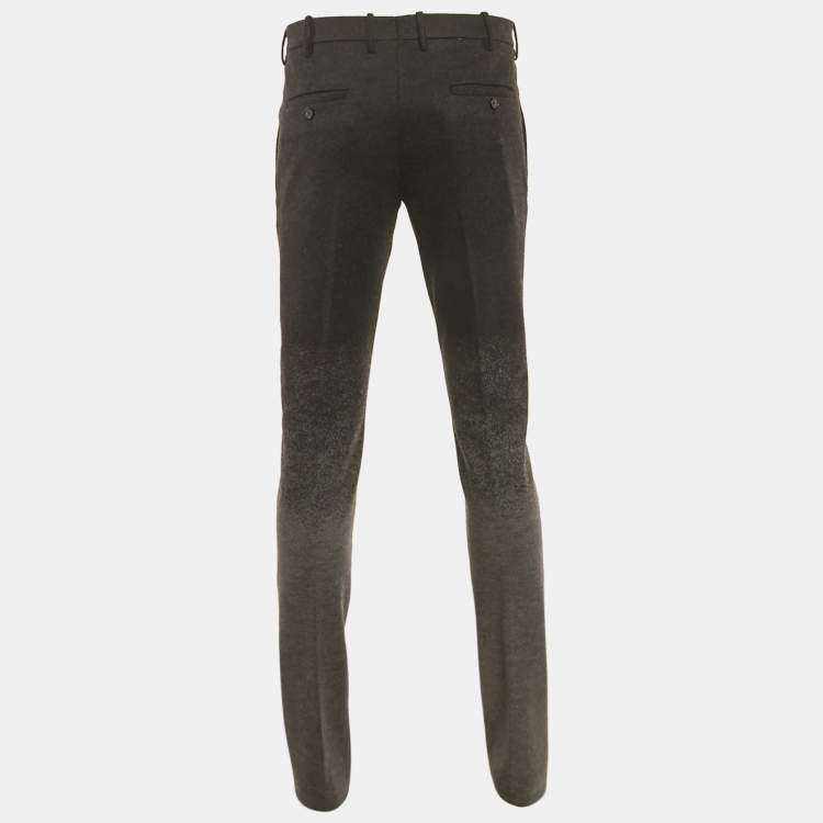 Pre Owned Neil Barrett Black Ombre Wool Skinny Fit Trousers L