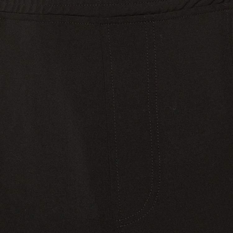 مملوكة مسبقًا Neil Barrett Black Wool Blend Extra Low Rise Loose Fit Trousers S 