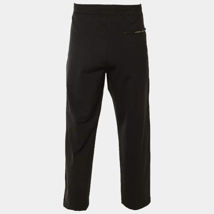 مملوكة مسبقًا Neil Barrett Black Wool Blend Extra Low Rise Loose Fit Trousers S 
