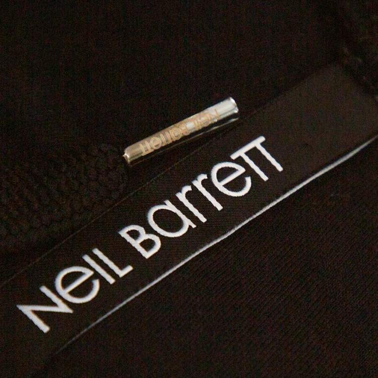 Pre Owned Neil Barrett Black & Yellow Slouch Fit Thunderbolt Shorts M