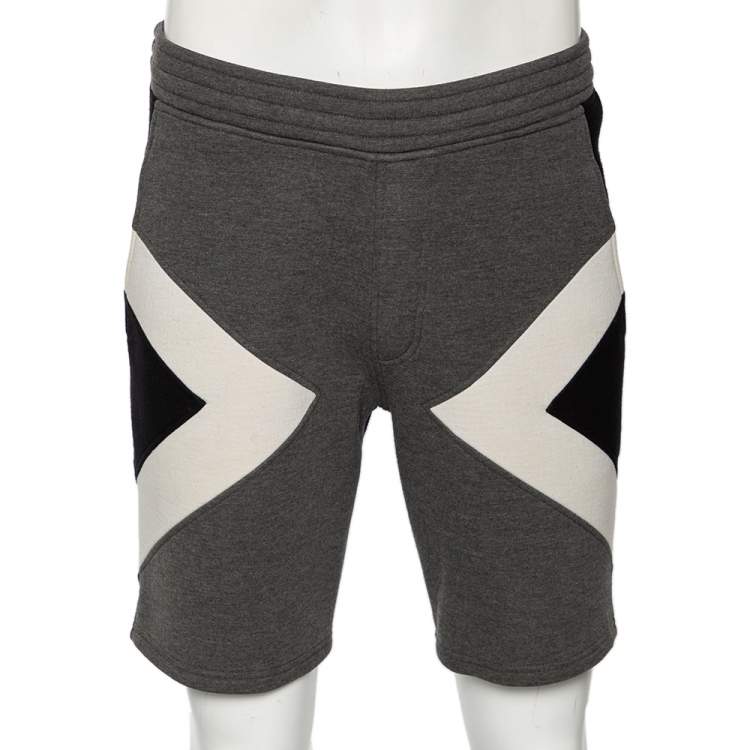 Pre Owned Neil Barrett Tricolor Neoprene Shorts S
