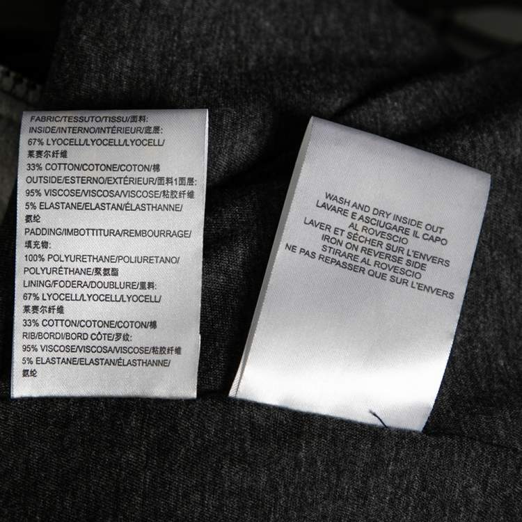 Pre Owned Neil Barrett Grey Colorblock Jersey Hooded Blouson Fit Jacket L
