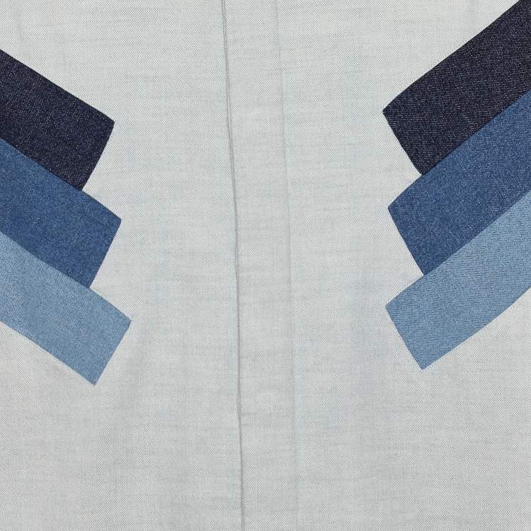 Pre Owned Neil Barrett Indigo Denim Oversized Modernist Shirt XL