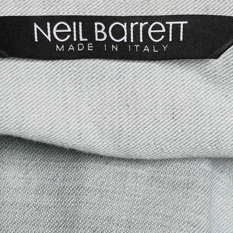 Pre Owned Neil Barrett Indigo Denim Oversized Modernist Shirt XL