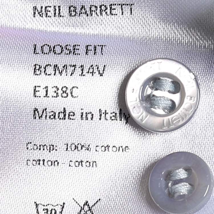 Pre Owned Neil Barrett Indigo Denim Oversized Modernist Shirt XL