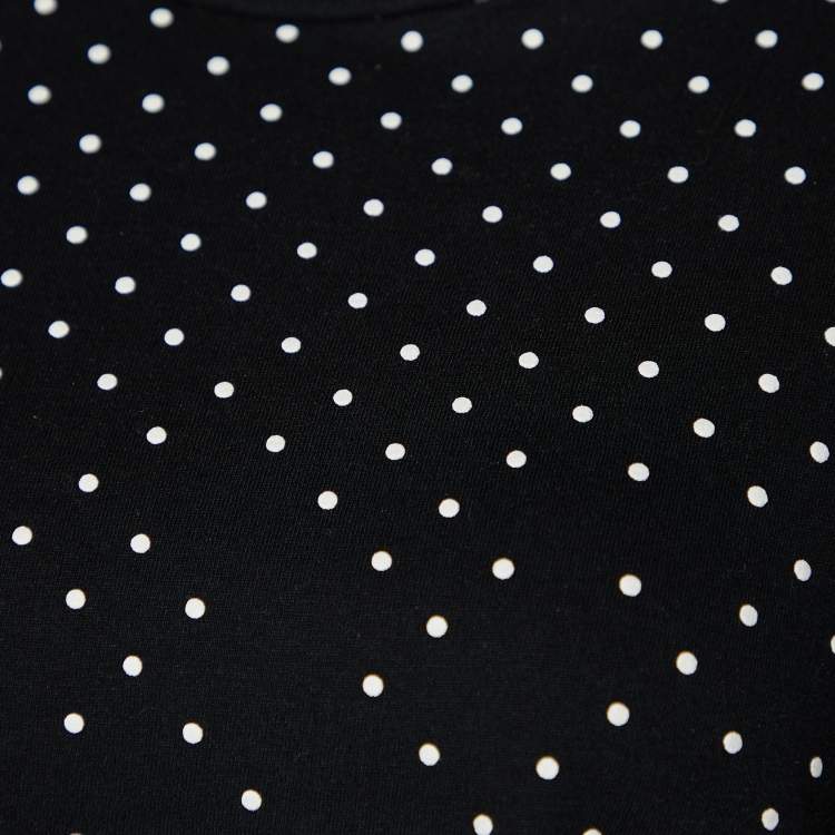 Pre Owned Neil Barrett Black Dot Print Cotton Slim Fit T-Shirt L