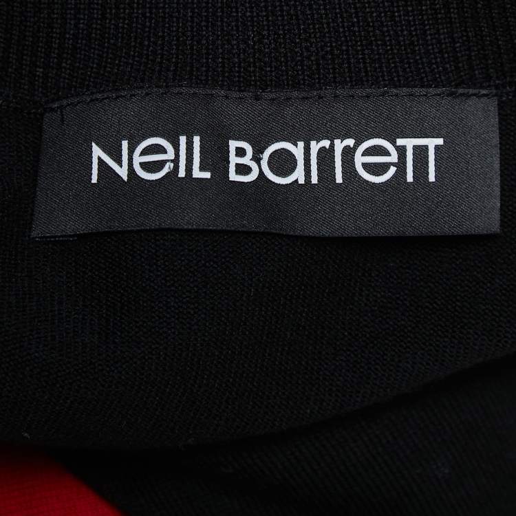 مملوكة مسبقًا Neil Barrett Black Knit Crew Neck Pullover M