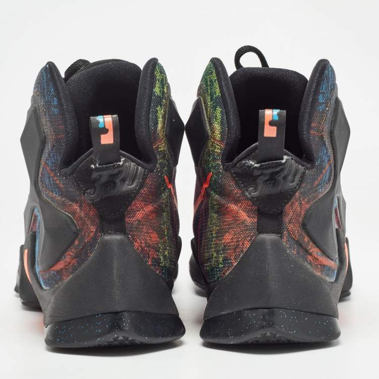 Pre Owned Nike Multicolor Canvas LeBron High Top Sneakers Size 44.5 