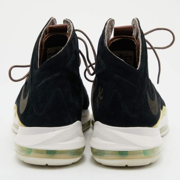 Pre Owned Nike Lebron Black Suede 10 EXT QS Sneakers Size 45