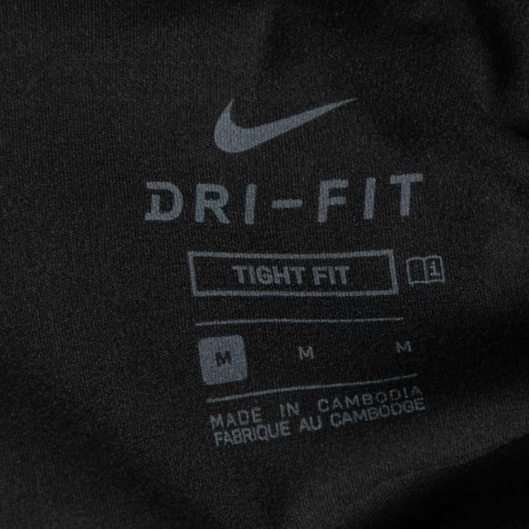 Pre Owned Nike Black Jersey Tight Fit Yoga Pants M