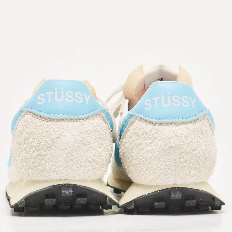 Pre Owned Nike x Stussy Off White Mesh and Suede LD-1000 Phantom Sneakers Size 42