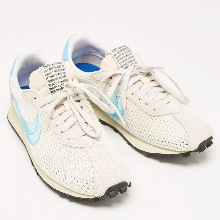 Pre Owned Nike x Stussy Off White Mesh and Suede LD-1000 Phantom Sneakers Size 42