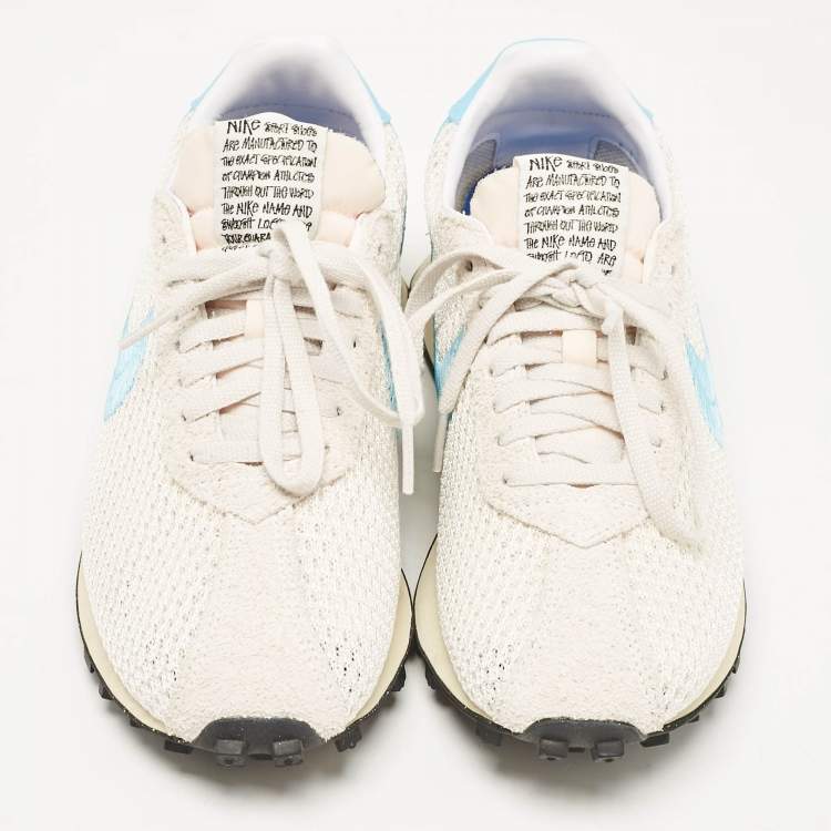 Pre Owned Nike x Stussy Off White Mesh and Suede LD-1000 Phantom Sneakers Size 42