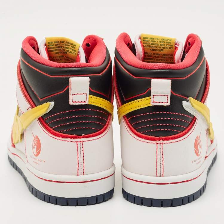 Pre Owned Nike Multicolor Leather SB Dunk High RX-0 Unicorn Gundam Sneakers Size 38