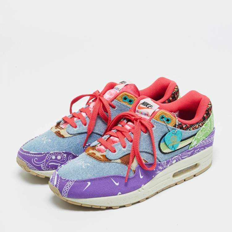 Pre Owned Nike Multicolor Canvas Air Max 1 SP Concepts Far Out Sneakers Size 44.5